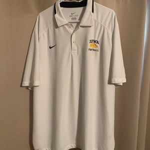 White Iowa Hawkeyes Football Nike Polo